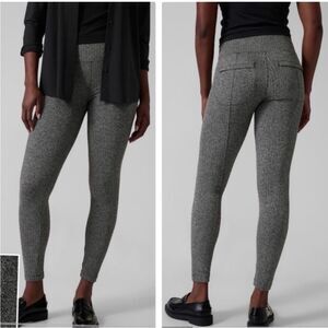 Athleta Delancey Herringbone Tight Leggings Women’s XS Gray Active